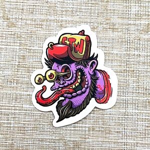 Trucker Gross Grunge Horror Funky Single Decor Art Sticker